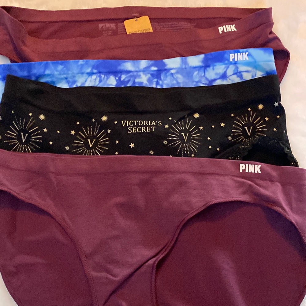 S/p Pink panties no-shows bikini Victoria’s Secret Bundle of four New with tags